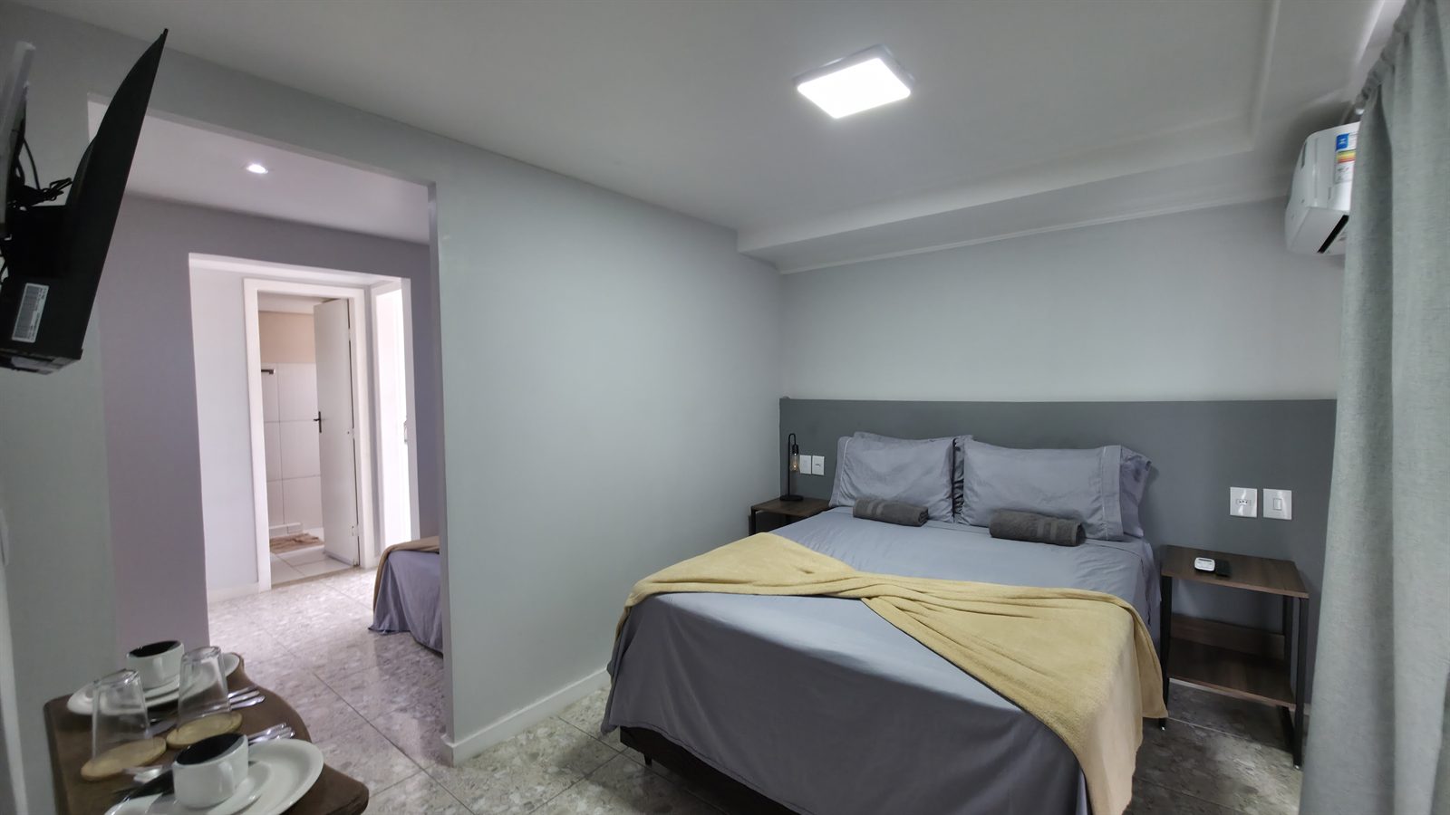 Terraço exclusivo da Suite Rooftop em Macaé com vista panorâmica